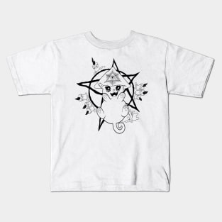 Aleister Meowley (Black and White) Kids T-Shirt